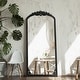 preview thumbnail 14 of 66, Arched Full-Length Solid Wood Carving Floor Mirror