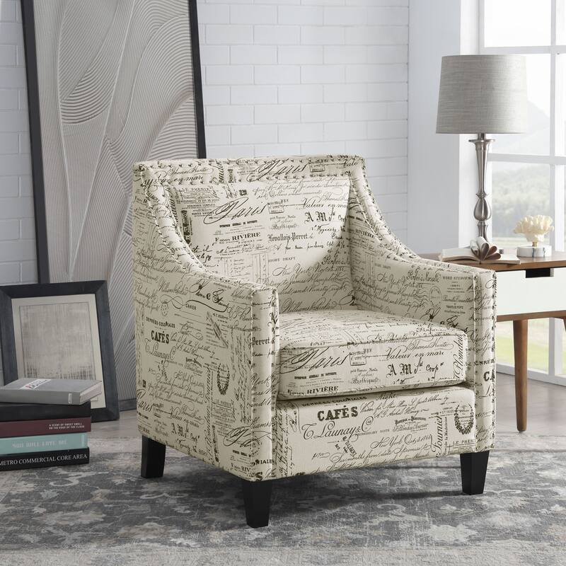 Erica Accent Armchair with Chrome Nailhead Trim