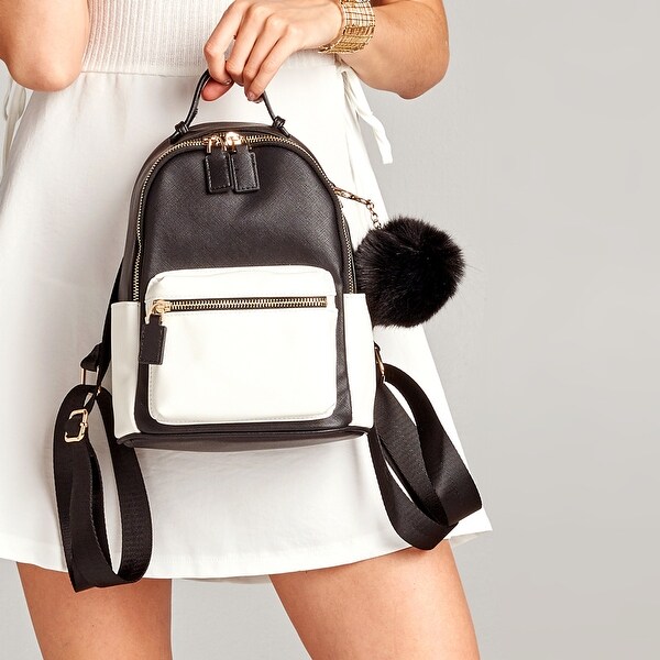faux leather mini backpack