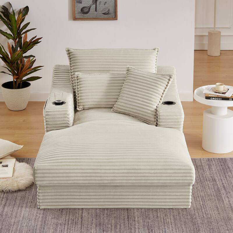 Rossetta 47'' Modern Comfortable Unique Cushion Design Cushioned Compression Corduroy Sofa with Spacious Depth - Camel