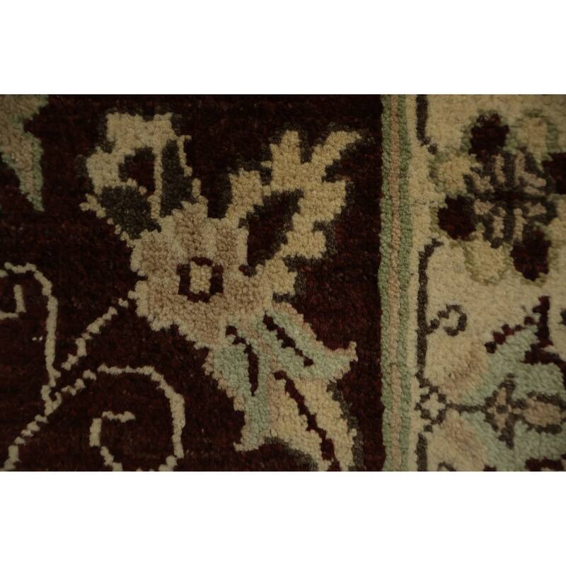 Hand Knotted Oriental 100% Wool Carpet Traditional All-Over Brown Peshawar Area Rug - 2' 11'' X 2' 0''