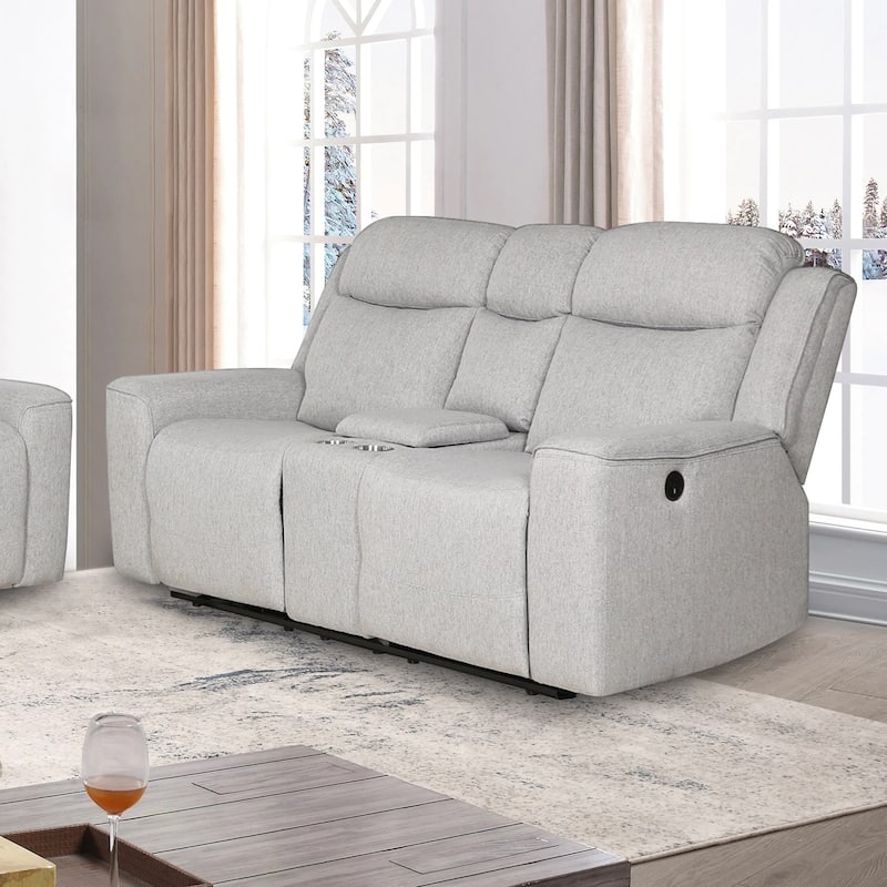 Amelia Contemporary Upholstered Recliner Loveseat