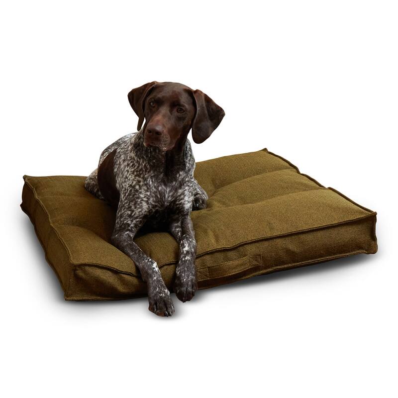 Milo Square Tufted Dog Bed - Medium (32") - Moss