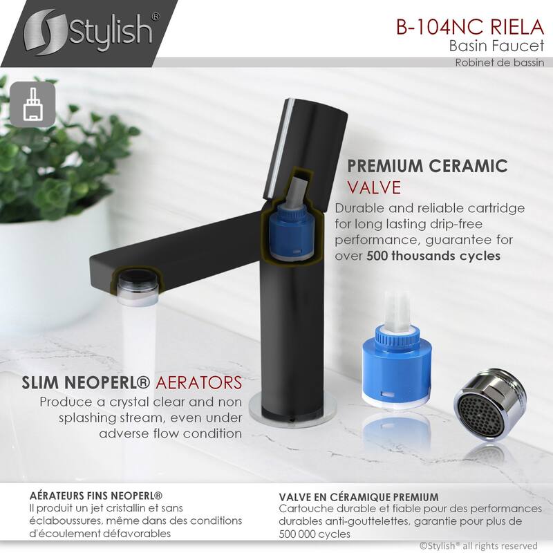STYLISH Single-Handle Vessel Bathroom-Faucet B-104