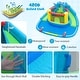 preview thumbnail 9 of 8, Gymax Inflatable Water Slide Park w/Double Slides Splash Pool 860W - Multi-colored