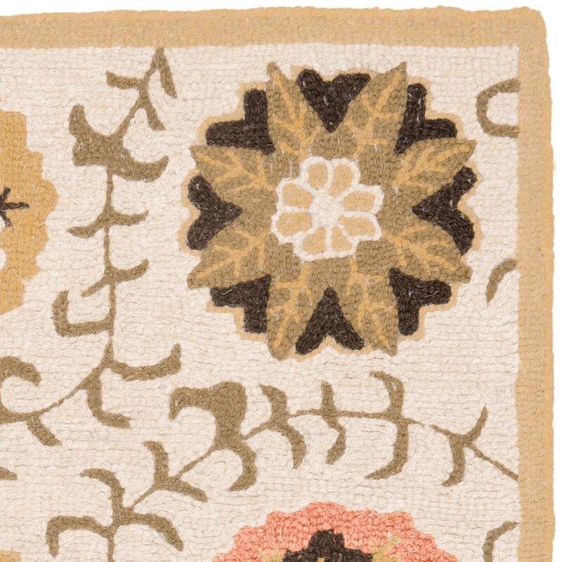 SAFAVIEH Handmade Blossom Euna Modern Floral Wool Rug