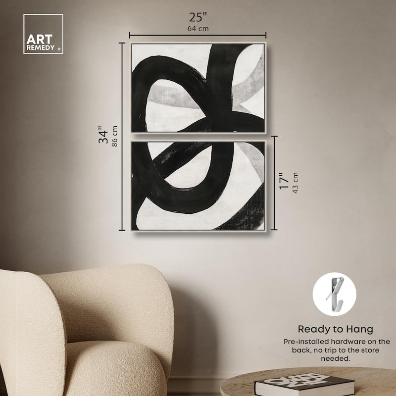 Infinite Loop I Canvas Set of 2 by Art Remedy