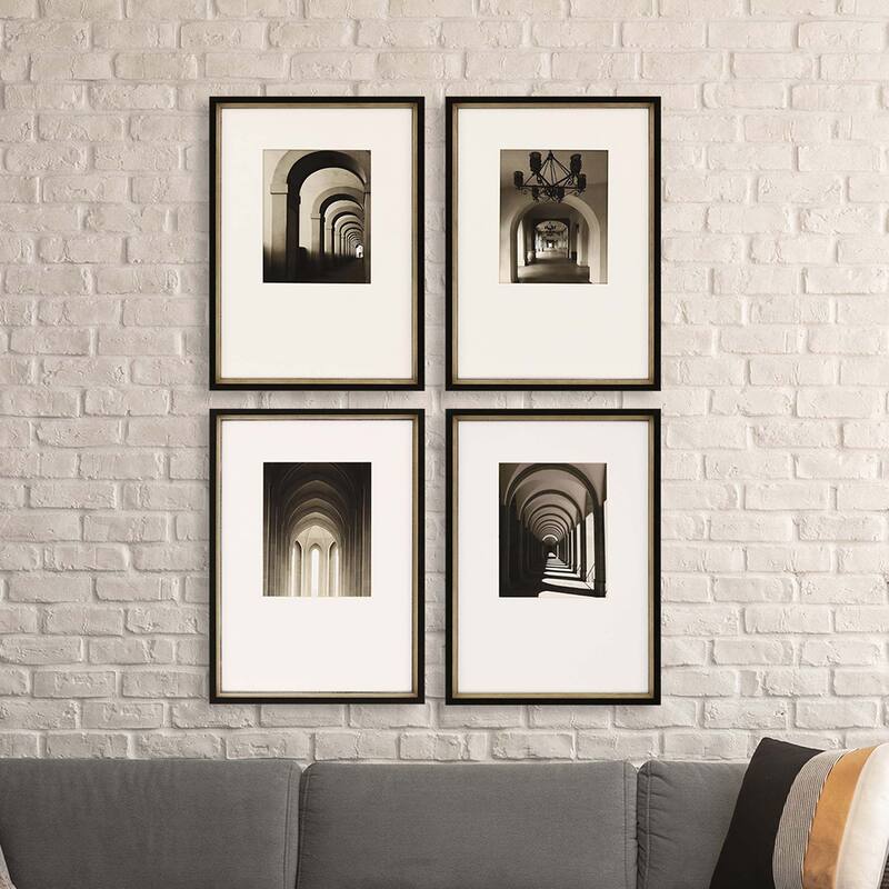 Arches in Light S/4 Exclusive Framed Art Giclee from the Libby Langdon Collection - Under Glass - Brown