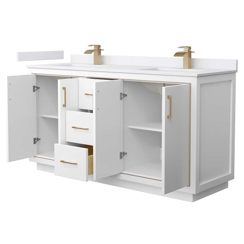 Wyndham Collection WCF1111-66D-VCA-MXX Icon 66" Free Standing Double
