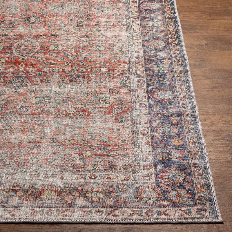 Livabliss Rhys Traditional Medallion Machine Washable Area Rug