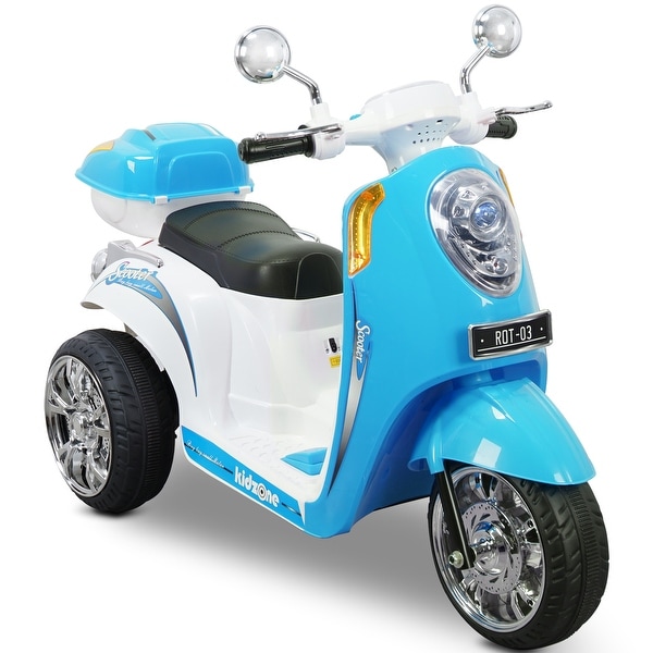 blue scooter