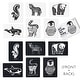preview thumbnail 2 of 3, Wee Gallery Newborn Gift Set - Black and White