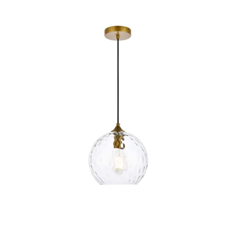 Chloe 10-inch Metal and Glass Light Pendant - 10 Inch