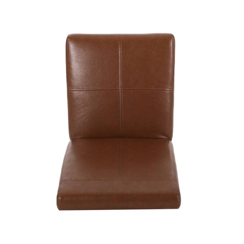 T-stitch Chocolate Brown Bonded Leather Dining Chair (Set of 4) by Christopher Knight Home