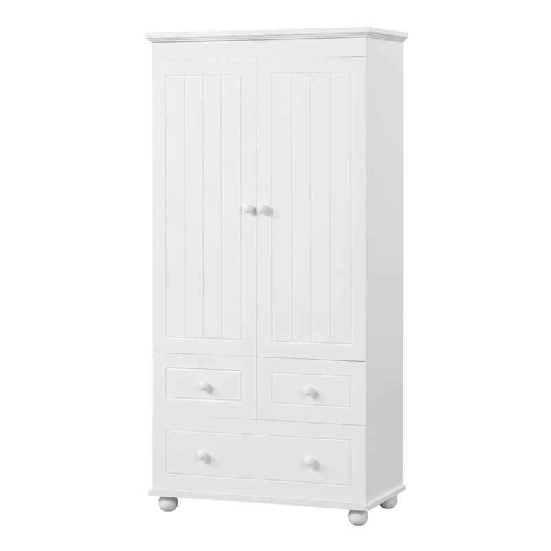 Modern Storage Cabinet with Drawers and Adjustable Shelf, Freestanding Waterproof Pantry Cabinet Floor Cabinet