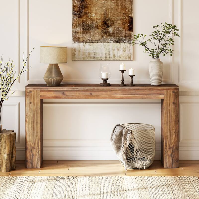 63-Inch Solid Wood Console Table