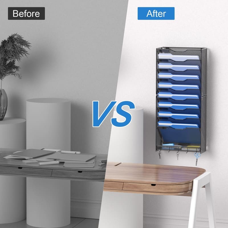 10 Tier Hanging Wall File Organizer