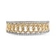 preview thumbnail 7 of 11, 1/6ct TDW Diamond Cuban Link Mens Band in 10k Gold by De Couer