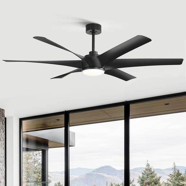 65 in. Integrated LED Indoor 6-Blade Ceiling Fan with Light and Remote Control Included