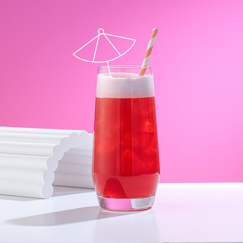 JoyJolt Gwen 18 oz Highball Glasses Set of 4 Drinking Glasses - 18.5 oz.