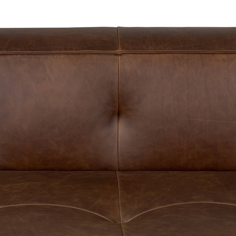 Poly & Bark Capa Genuine Leather Reversible Corner Sectional Sofa
