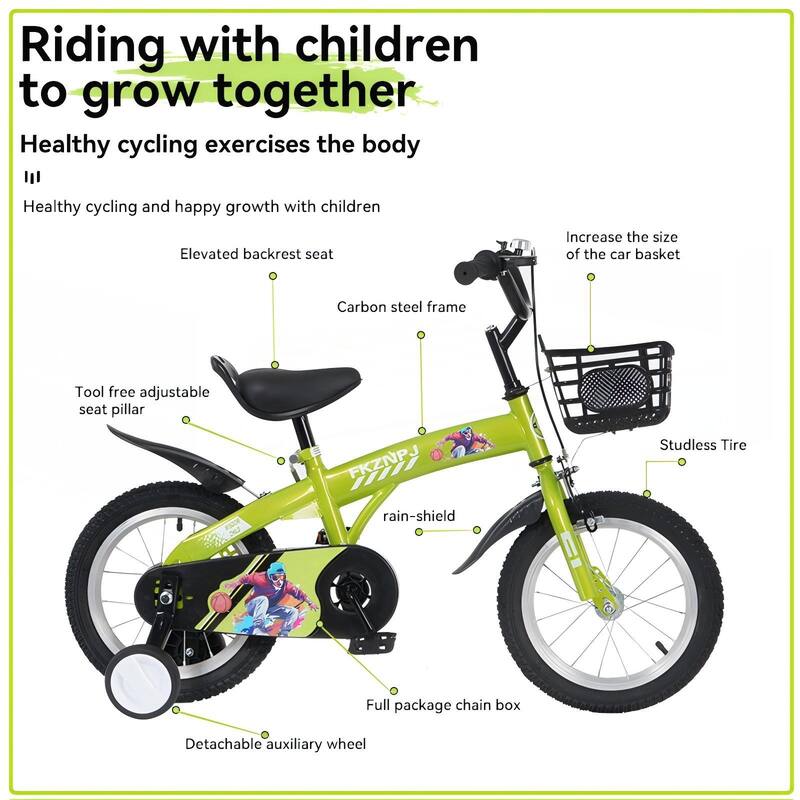 16 inch sporty kids bike with training wheels