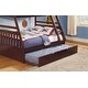 preview thumbnail 6 of 6, Artsy Twin over Full Bunk Bed with Twin Trundle, Dark Cherry Finish Wooden Bedroom Furniture, Space-saving, Espresso