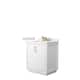 Option White, Bronze Trim, White Quartz Top