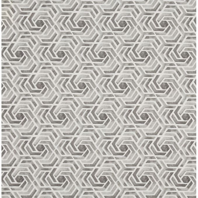 Sorra Home Geometric Grey Indoor/Outdoor Tufted Bench Cushion