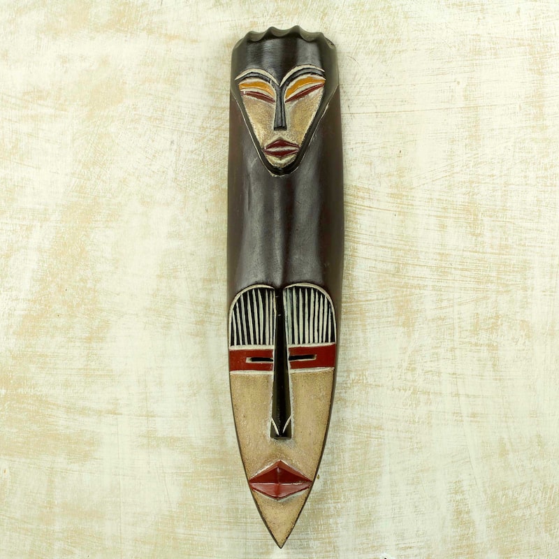 Novica Handmade Fertility Guru African Wood Mask