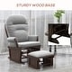 preview thumbnail 33 of 43, HOMCOM Nursery Glider Rocking Chair with Ottoman Cushion Seating