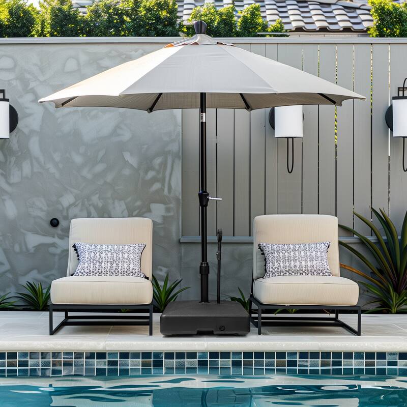 Patio HDPE Plastic Free Standing Market Umbrella Base with Wheels