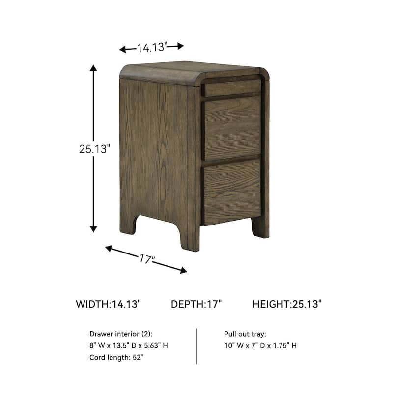 Signature Design by Ashley Jensworth Brown/Beige Accent Table - 14" W x 17" D x 25" H