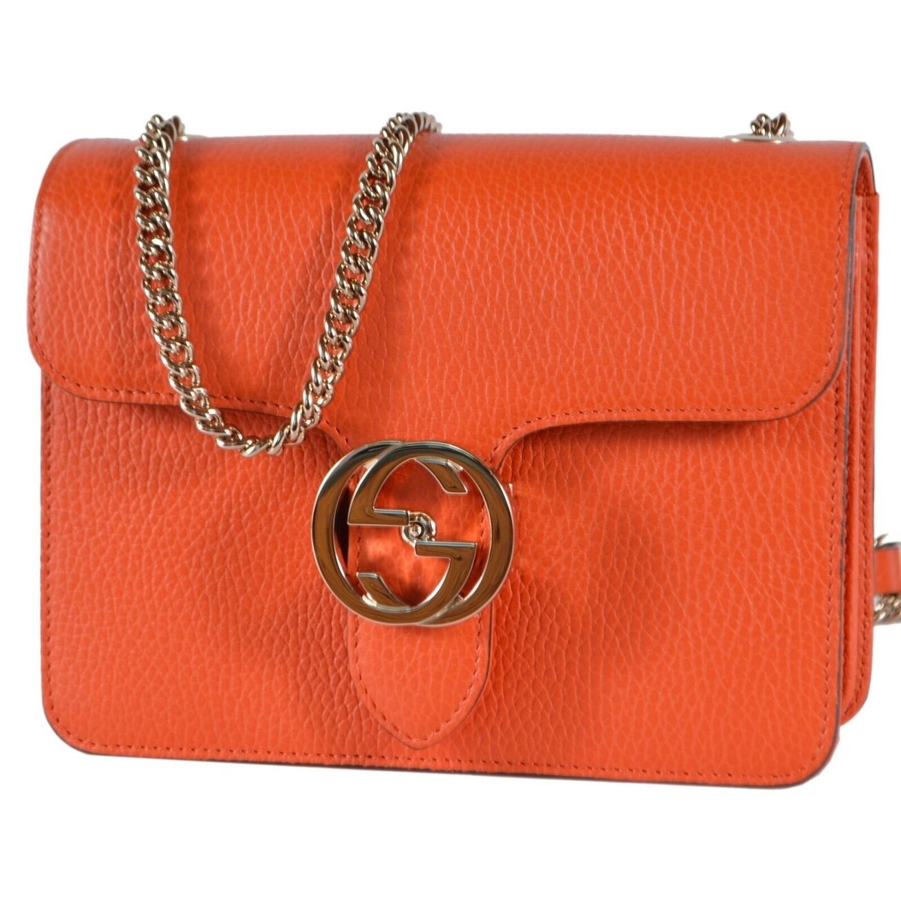 orange leather purse