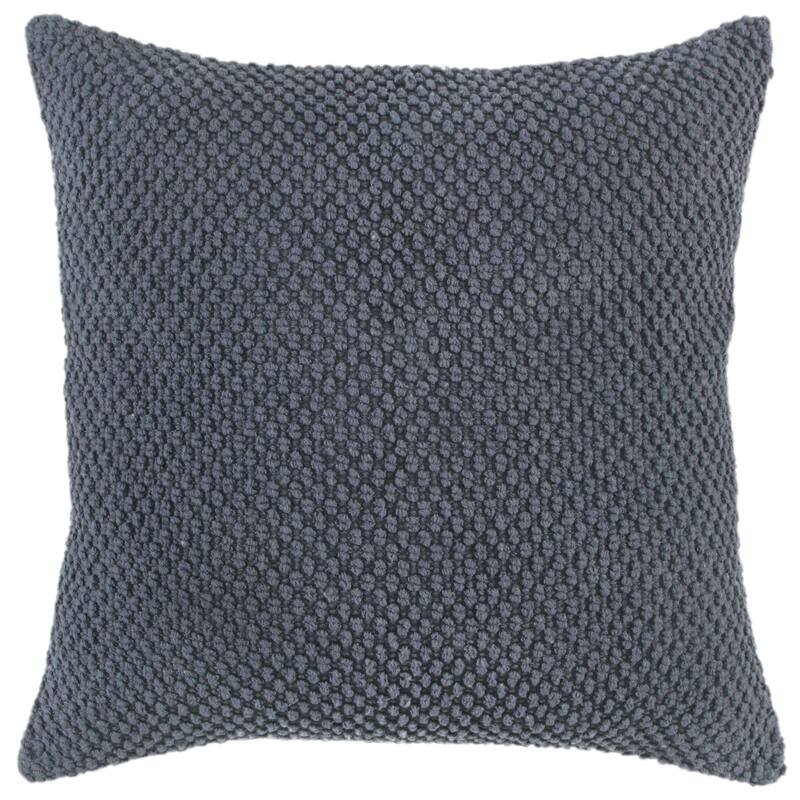 Rizzy Home Transitional Solid Light Texture Throw Pillow, 20-inch - Polyester - Dark Grey