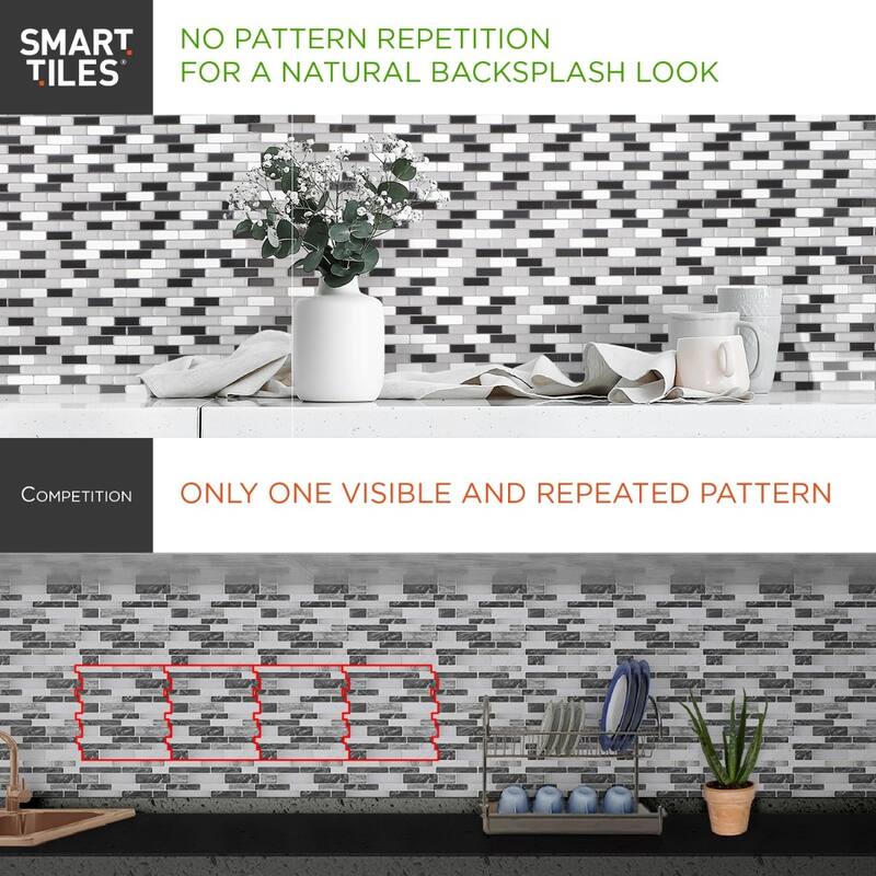 Peel and Stick Backsplash Tile - Smart Tiles Norway Maple XLarge - Kitchen and Bathroom Stick on Tiles