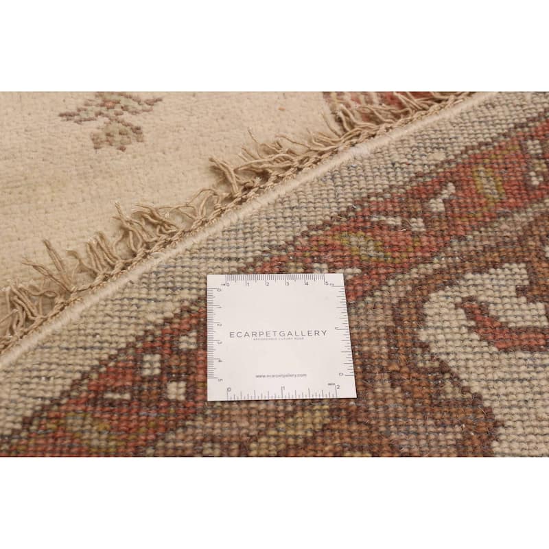 ECARPETGALLERY Hand-knotted Finest Agra Jaipur Ivory Wool Rug - 7'11 x 7'11