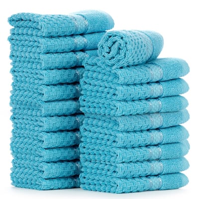 Popcorn Textured Cotton Washcloths 12 x 12 inch by Ample Decor