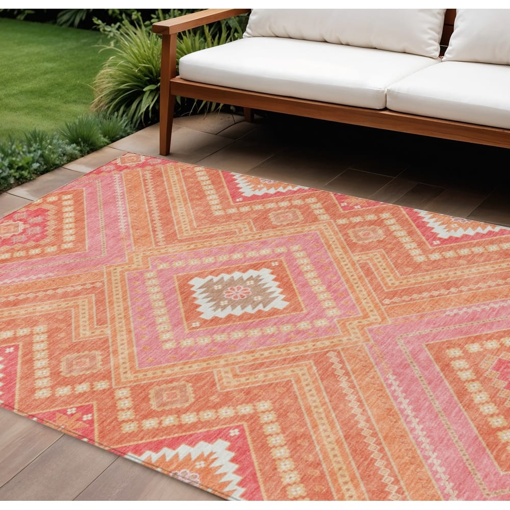 HomeRoots Tribal Transitional Rectangle Outdoor Rug