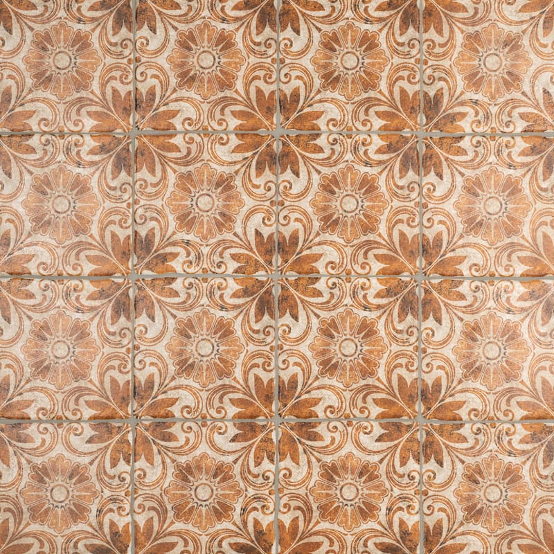 Merola Tile Costa Arena Decor Dahlia 7-3/4" x 7-3/4" Ceramic Floor and Wall Tile
