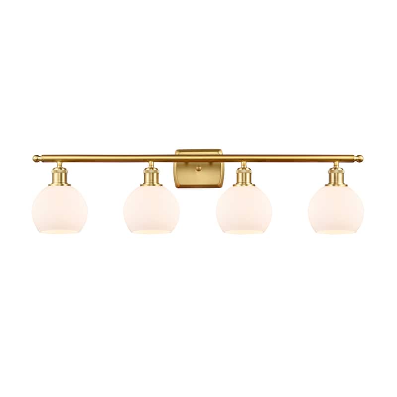 Innovations Lighting 516-4W-10-36 Athens Vanity Athens 4 Light 36" - Satin Gold / Matte White