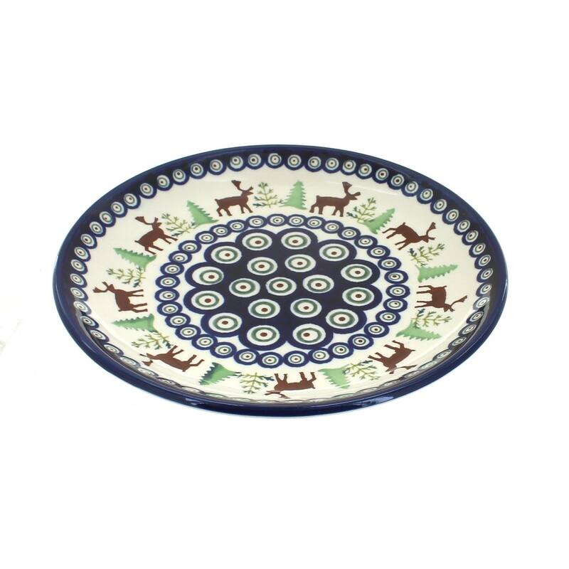 Blue Rose Polish Pottery Zaklady Dessert Plate