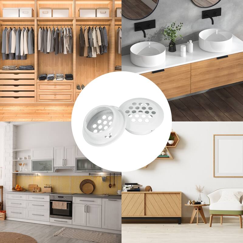 24Pcs Air Vents Circular Soffit Vents, Round Soffit Vent Cover