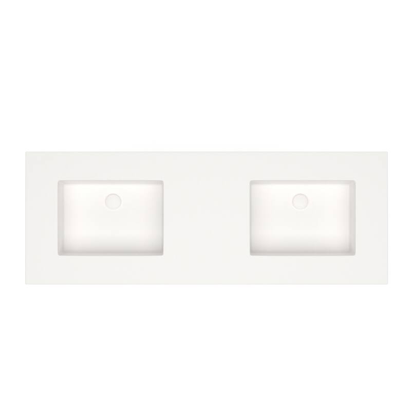 Serenity Solid-Surface Bathroom Vanity Top with Sink