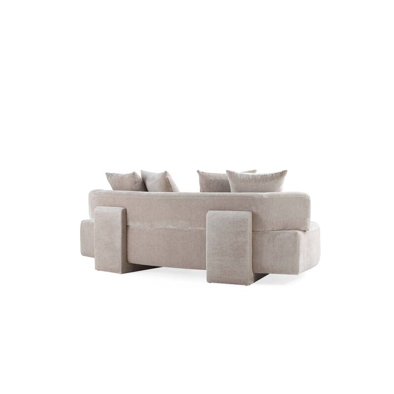 Manhattan Comfort 2 Piece Modern Verandah Chenille Multi Sofa Set