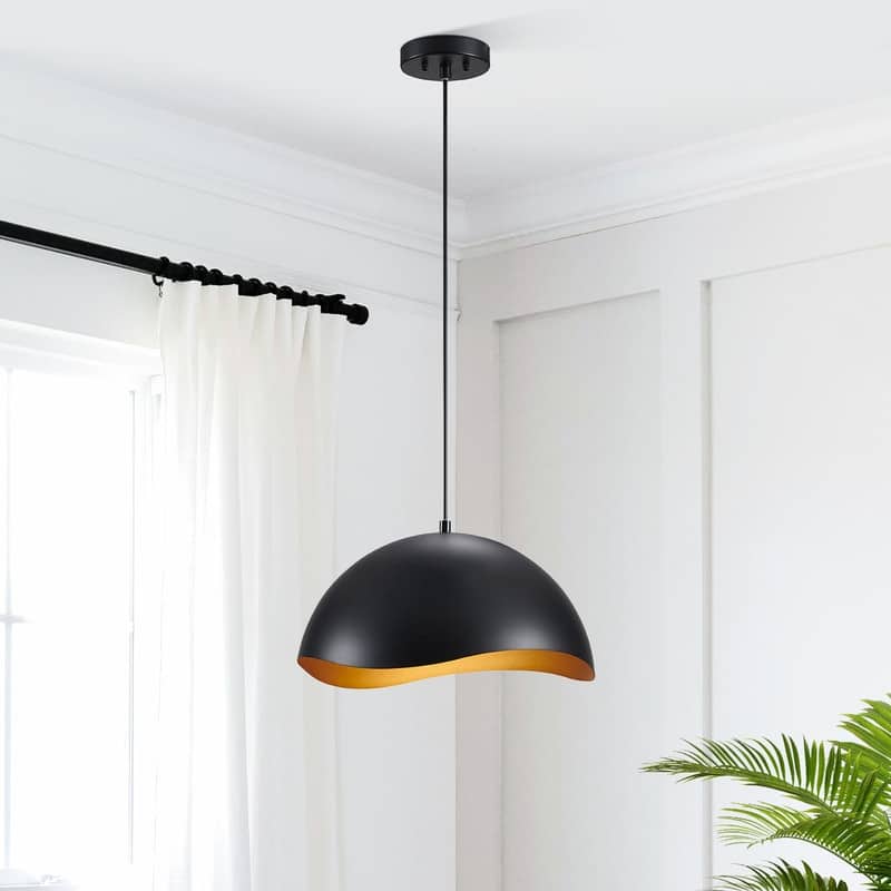 KAWOTI Modern Pendant Light with Metal Shade(Max H81.6")
