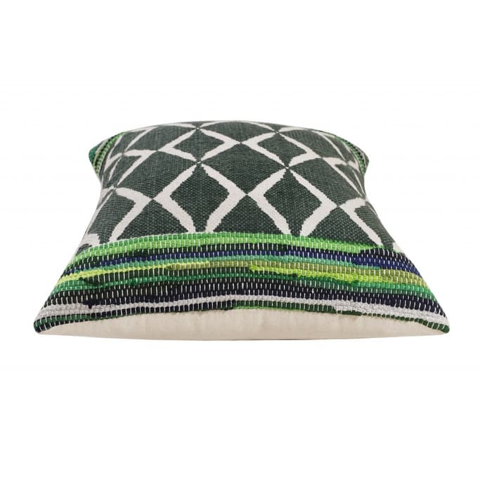 20" Blue and Green Throw Pillow