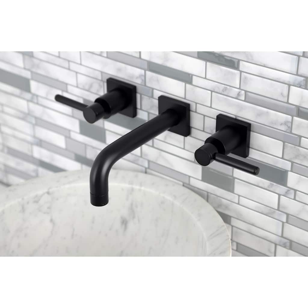 Kingston Brass Concord Two-Handle 3-Hole Wall Mount Bathroom Faucet