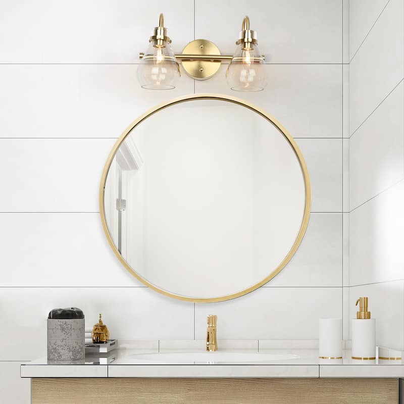 Nalia Modern Bathroom Vanity Light Dimmable Glass Wall Sconces