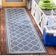 preview thumbnail 45 of 95, SAFAVIEH Courtyard Kailani Indoor/ Outdoor Waterproof Patio Backyard Rug 2'3" x 10' Runner - Blue/Beige